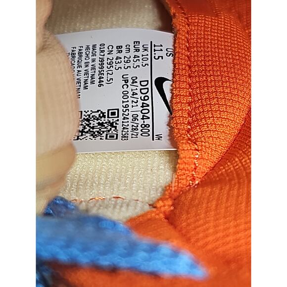 Nike Dunk High 1985 SP Orange Acid Wash Mens size 11.5 DD9404-800 NEW